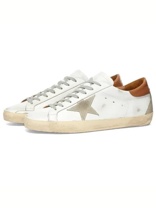 Superstar Brown Tab Sneakers White - GOLDEN GOOSE - BALAAN 2