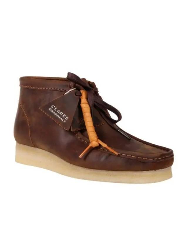 Wallabee Lace-Up Leather Ankle Boots Beeswax Brown - CLARKS - BALAAN 1