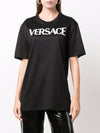 Logo Back Smiley Print Short Sleeve T-shirt Black - VERSACE - BALAAN 6