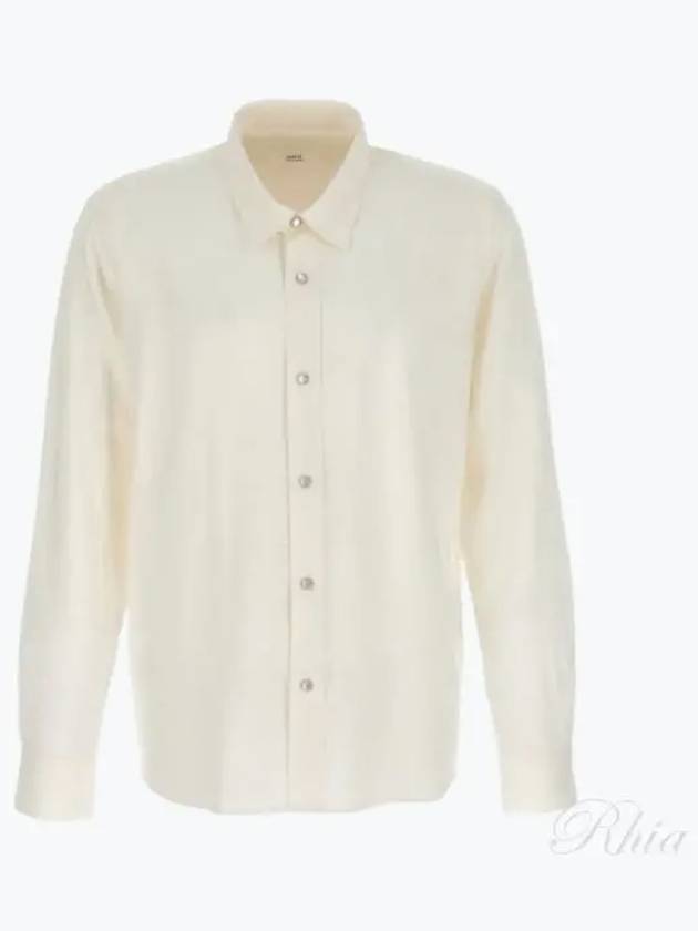 Men's Western Long Sleeve Shirt Ivory - AMI - BALAAN 2