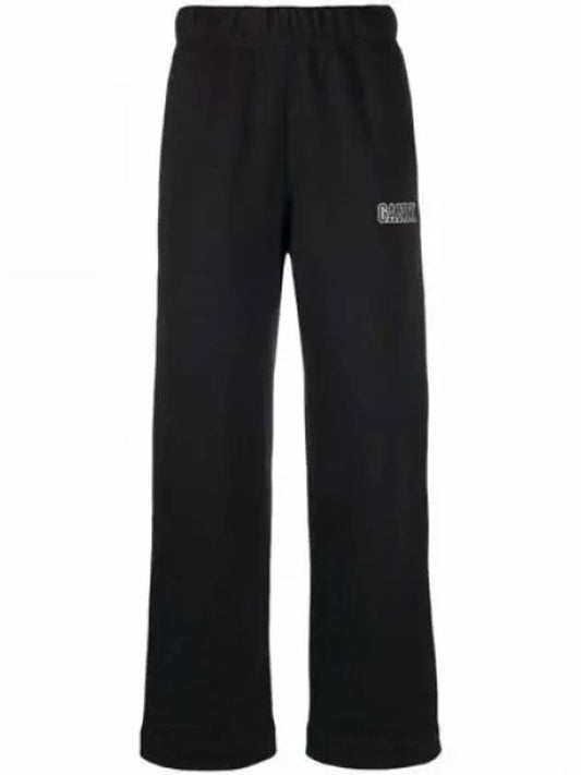 Isoli Cotton Blend Track Pants Black - GANNI - BALAAN 2