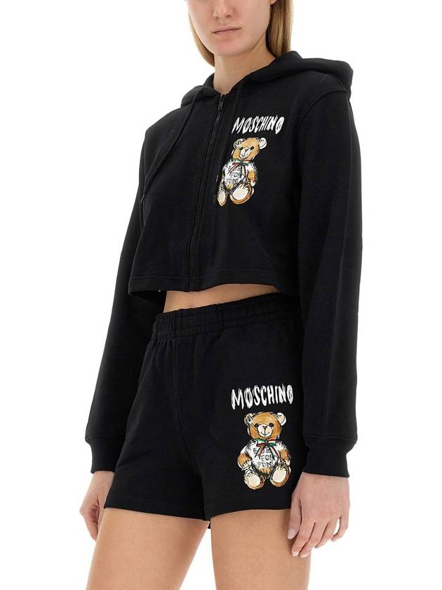 Hooded Sweatshirt 17060528 1555 BLACK - MOSCHINO - BALAAN 5