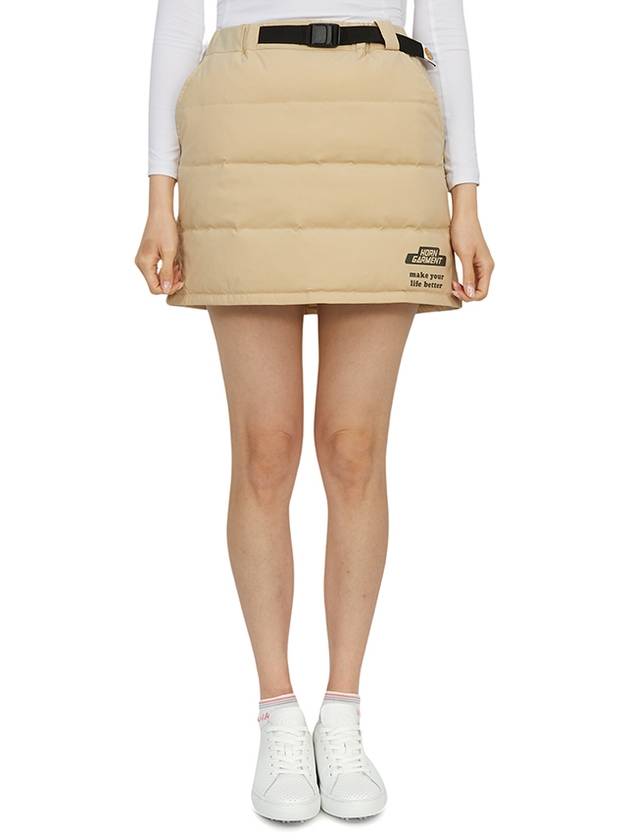 women's padded H-line skirt beige - HORN GARMENT - BALAAN 1