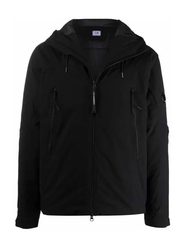 Men's Protech Lens Down Hooded Jacket Black - CP COMPANY - BALAAN 3