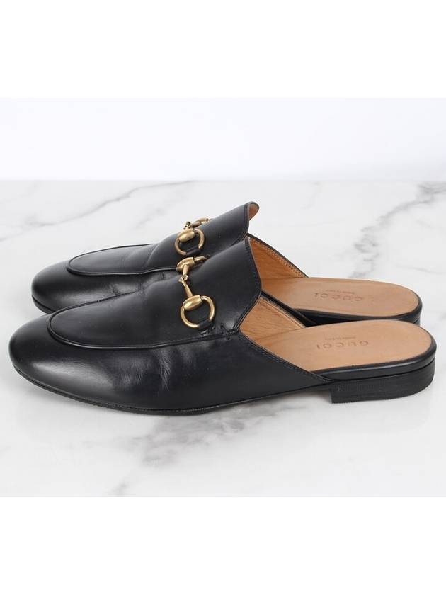 King s Horsebit Leather Slippers Black 36 5 235 - GUCCI - BALAAN 5