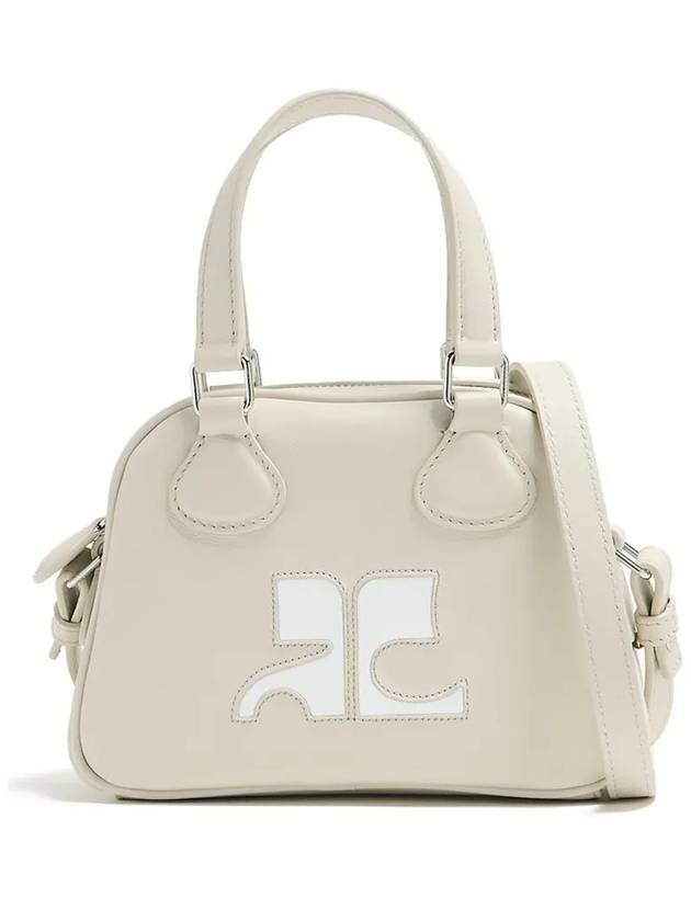 Mini Leather Bowling Cross Bag Mastic Grey - COURREGES - BALAAN 3