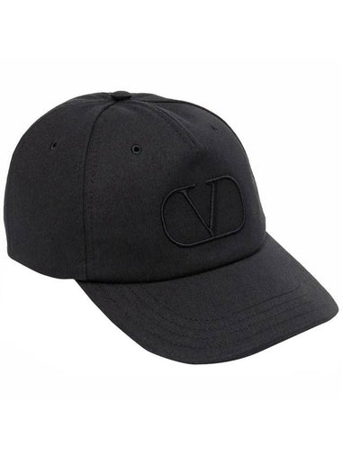 Men's V Logo Signature Ball Cap Black - VALENTINO - BALAAN 1