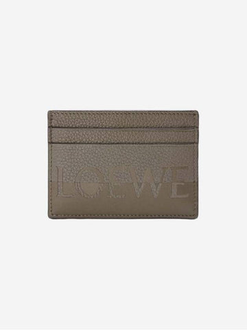 Signature Plain Calfskin Card Wallet Khaki - LOEWE - BALAAN 1