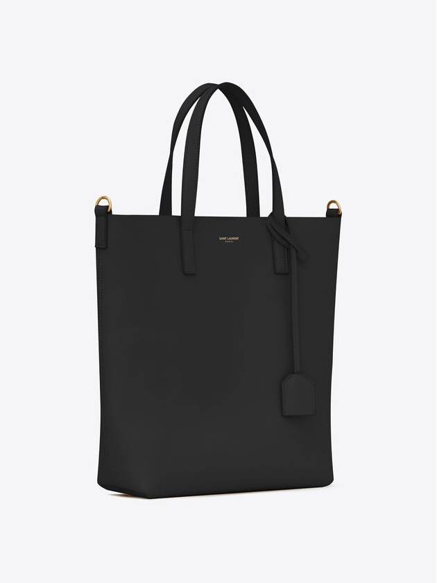 Shopping Toy Supple Leather Tote Bag Black - SAINT LAURENT - BALAAN 4