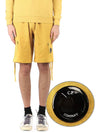 Lens Wappen Drawstring Shorts Mustard - CP COMPANY - BALAAN 2