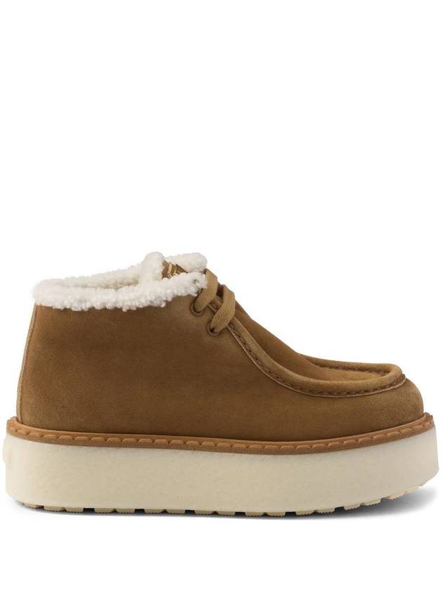 suede chukka winter boots cinnamon - PRADA - BALAAN 3