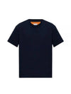 Double Layered Cotton Jersey Short Sleeve T-Shirt Blue - BOTTEGA VENETA - BALAAN 2