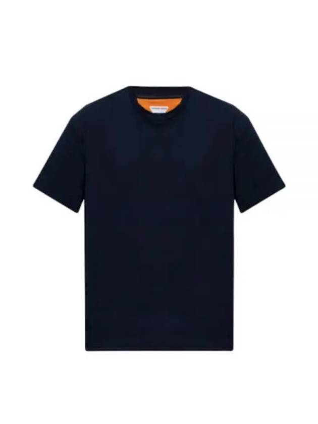 Double Layered Cotton Jersey Short Sleeve T-Shirt Blue - BOTTEGA VENETA - BALAAN 2