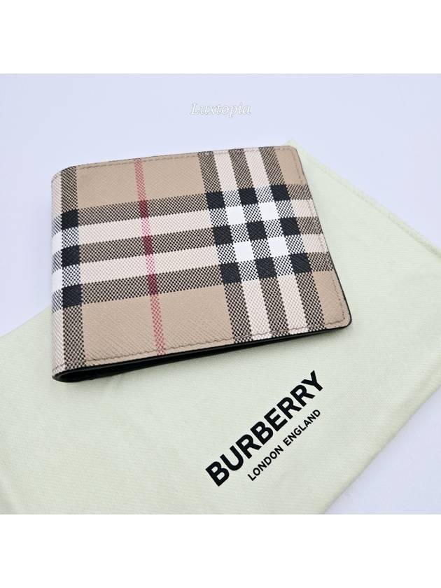 Vintage Check Heelfold Half Wallet Beige - BURBERRY - BALAAN 2