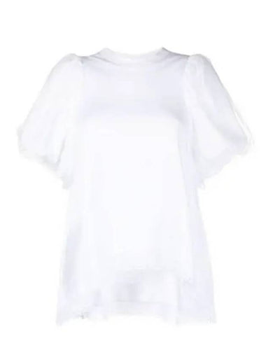 Puff sleeve short t shirt black white TS338T0553 - SIMONE ROCHA - BALAAN 1