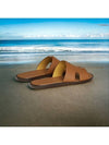 Izmir Leather Slippers Gold - HERMES - BALAAN 3