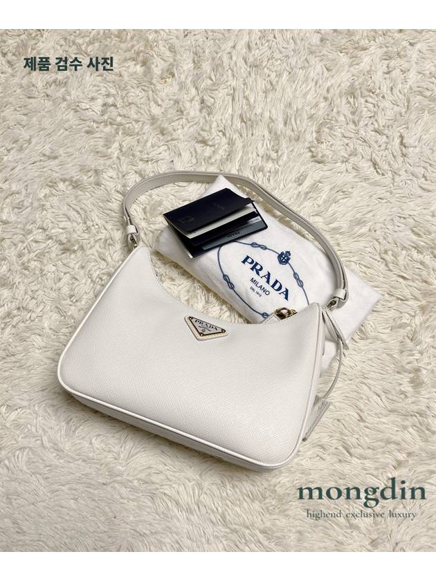 Re-Edition Saffiano Leather Mini Bag White - PRADA - BALAAN 8