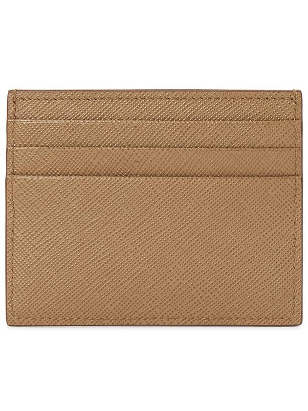 Saffiano Leather Triangle Logo Card Wallet Brown - PRADA - BALAAN 3