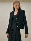 Armen wool tweed jacket black - AME - BALAAN 6