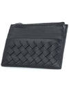 Intrecciato Zipper Card Wallet Black - BOTTEGA VENETA - BALAAN 5