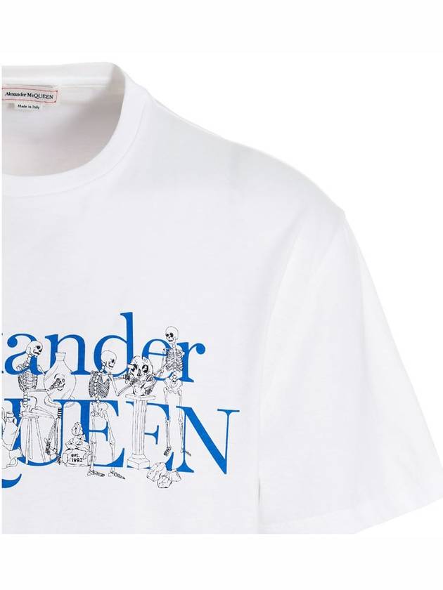 Skeleton Logo Short Sleeve T-Shirt White - ALEXANDER MCQUEEN - BALAAN 8