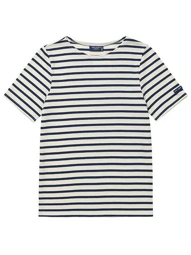 Short sleeved T shirt 9863 ECRU MARINE 88 Levant Modern Stripe Men s Women - SAINT JAMES - BALAAN 1