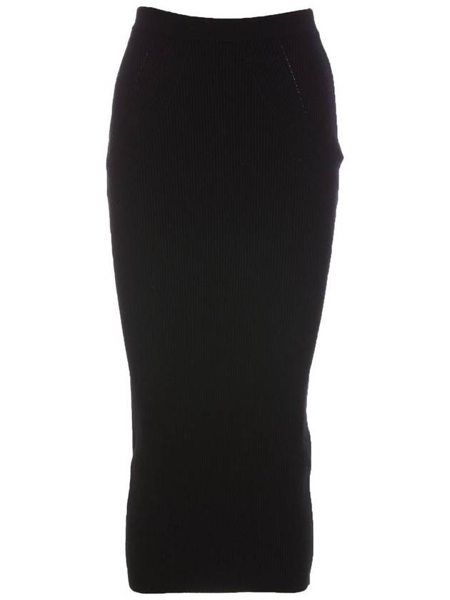 Rib Knit Pencil Skirt Black - ALEXANDER MCQUEEN - BALAAN 2