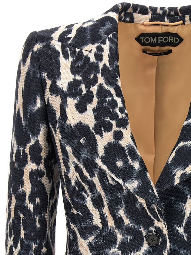 FW 23-24 jacket monopetto animalier GI2504FAP203XAWLB - TOM FORD - BALAAN 4