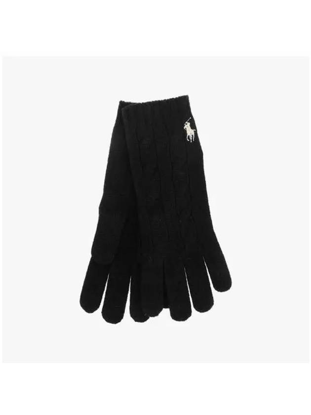 WC0638 001 Pony Cable Knit Gloves - POLO RALPH LAUREN - BALAAN 2