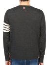 4 Bar Armband Classic Merino Wool Knit Top Dark Grey - THOM BROWNE - BALAAN 5