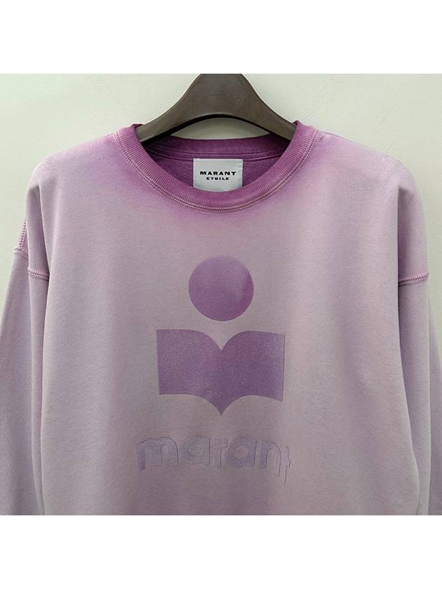 Mobyli Washed Cotton Logo Sweatshirt Lilac - ISABEL MARANT ETOILE - BALAAN 4