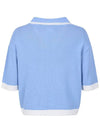 Collar neck color combination short sleeve T-shirt MK3SP090BLU - P_LABEL - BALAAN 3