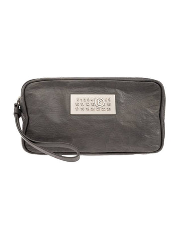 MM6 Logo Plaque Zip-up Makeup Bag SB6WF0002P6705_T8013 - MAISON MARGIELA - BALAAN 1