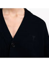 De Coeur Wool Cardigan Black - AMI - BALAAN 5