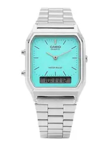 vintage retro dual time clock green - CASIO - BALAAN 1