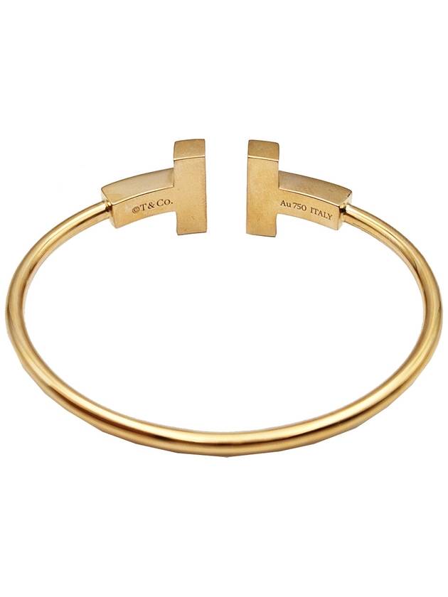 Tiffany Co 18K Gold T Wide Wire Bracelet - TIFFANY & CO. - BALAAN 6