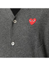 Red Heart Cardigan Dark Grey P1 AZ N008 3 - COMME DES GARCONS - BALAAN 5