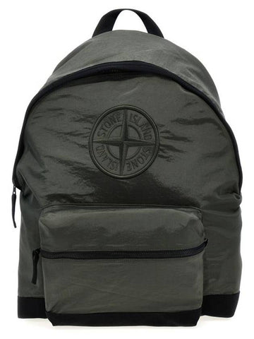 Compass Logo Nylon Backpack Green - STONE ISLAND - BALAAN 1