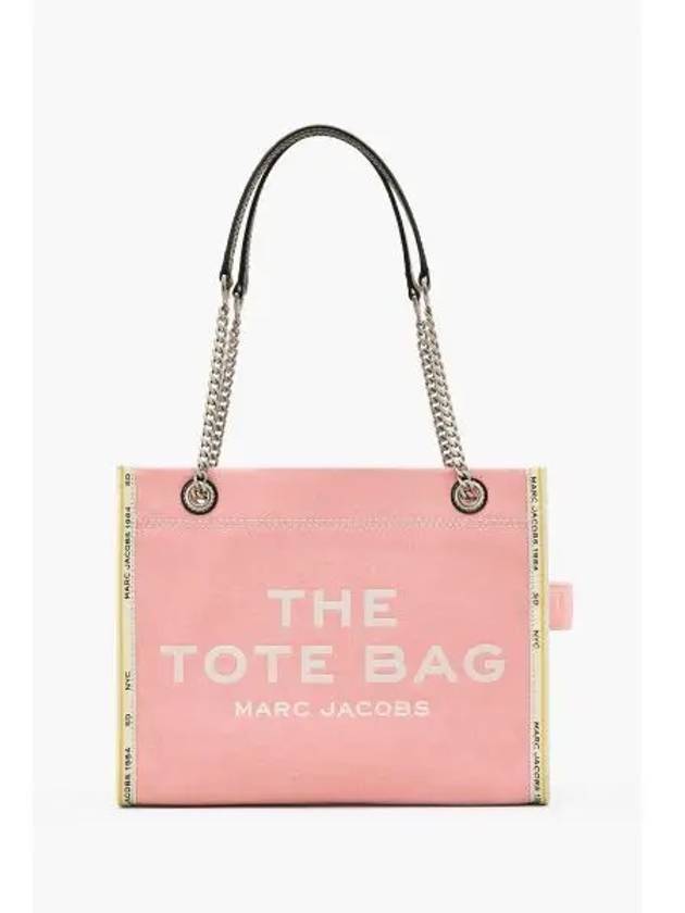 Denim Chain The Medium Tote Ribbon Pink MBBAW24023PIX - MARC JACOBS - BALAAN 1