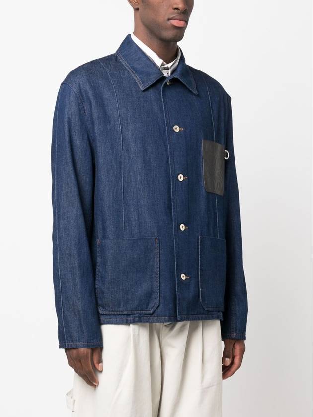 Pocket Workwear Denim Jacket Navy - LOEWE - BALAAN 9