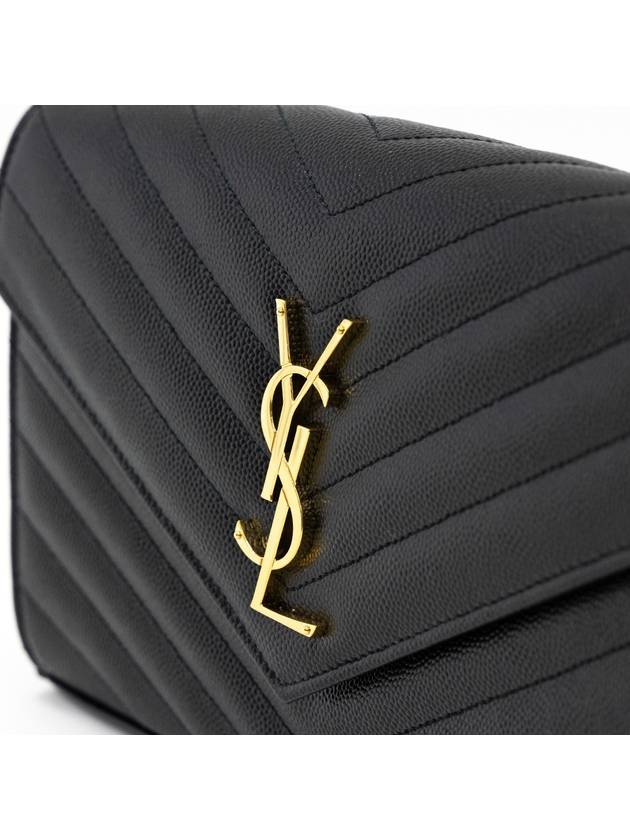 Monogram Matelasse Chain Shoulder Bag Black - SAINT LAURENT - BALAAN 4