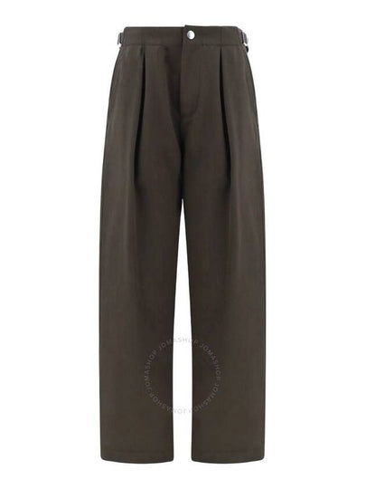 Cotton Satin Straight Pants Otter - BURBERRY - BALAAN 2