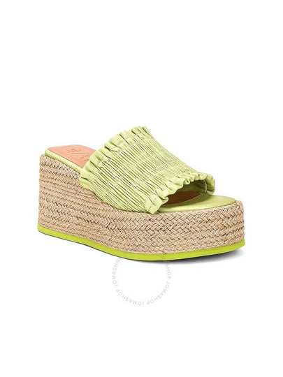 Ganni Tender Shoots Smock Espadrille Wedge Sandals, Brand Size 37 ( US Size 7 ) - GANNI - BALAAN 2