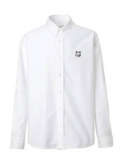 Contour Fox Head Casual Long Sleeve Shirt White - MAISON KITSUNE - BALAAN 2