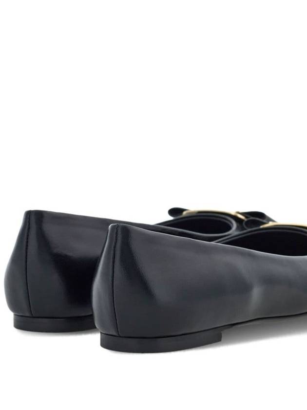 New Vara Plate Ballet Flat Black - SALVATORE FERRAGAMO - BALAAN 5