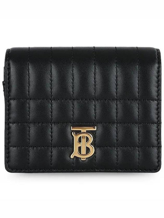 Lola Small Quilted Leather Folding Wallet Black Light Gold - BURBERRY - BALAAN 2