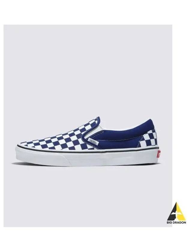 Classic Slip On Color THEORY Checkerboard Beacon Blue VN000BVZBYM1 - VANS - BALAAN 1