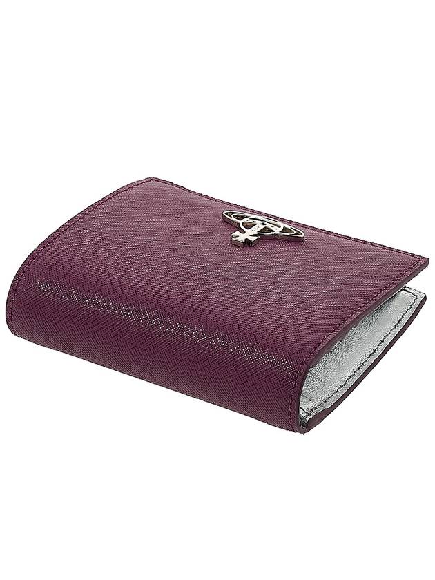 ORB Logo Saffiano Half Wallet Purple - VIVIENNE WESTWOOD - BALAAN 5