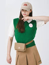 Crew neck knit vest GREEN - MONBIRDIE GOLF - BALAAN 6