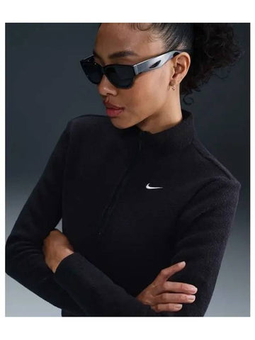 Phoenix half zip up long sleeve top W black FV8029 010 - NIKE - BALAAN 1